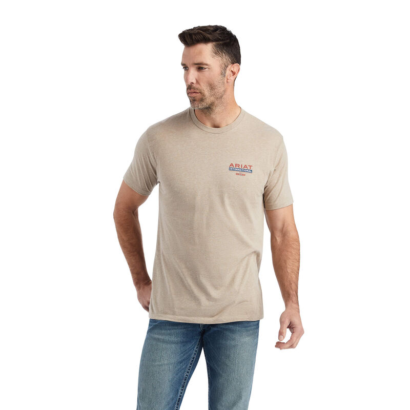 Ariat Flag Flow - Miesten Khaki T-Paidat ( HYTGQZ-897 )